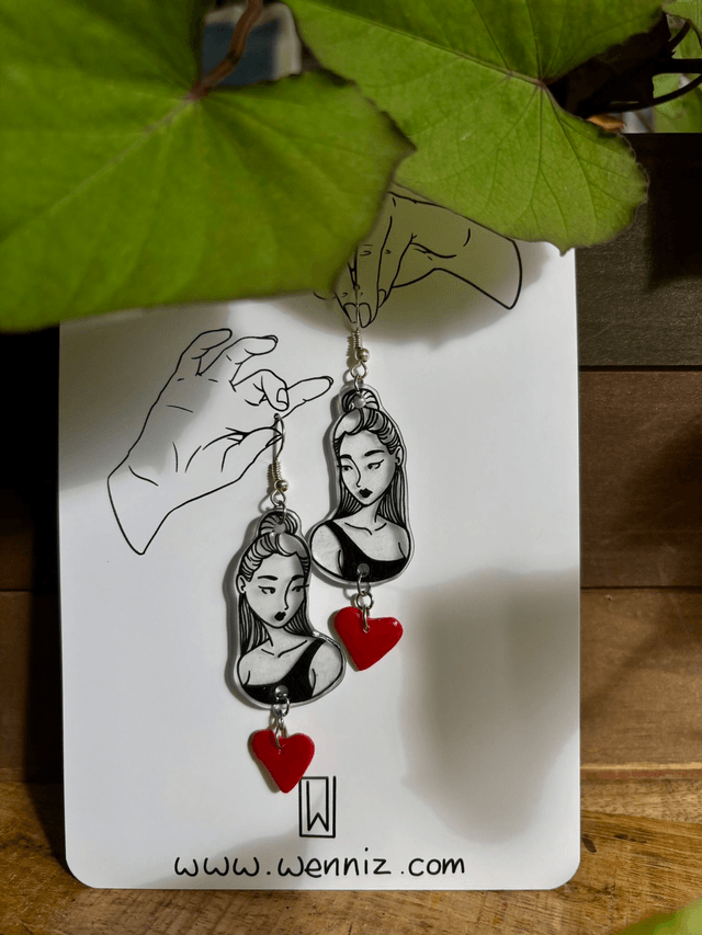 "Dames de Coeurs" Boucles d'oreilles