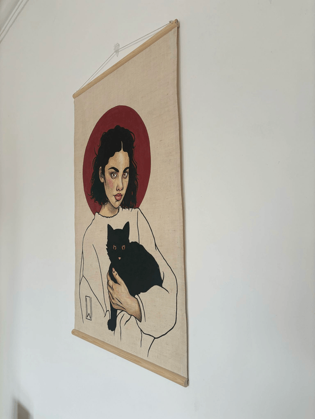 Collection 7 Vies, burgundy et chat noir