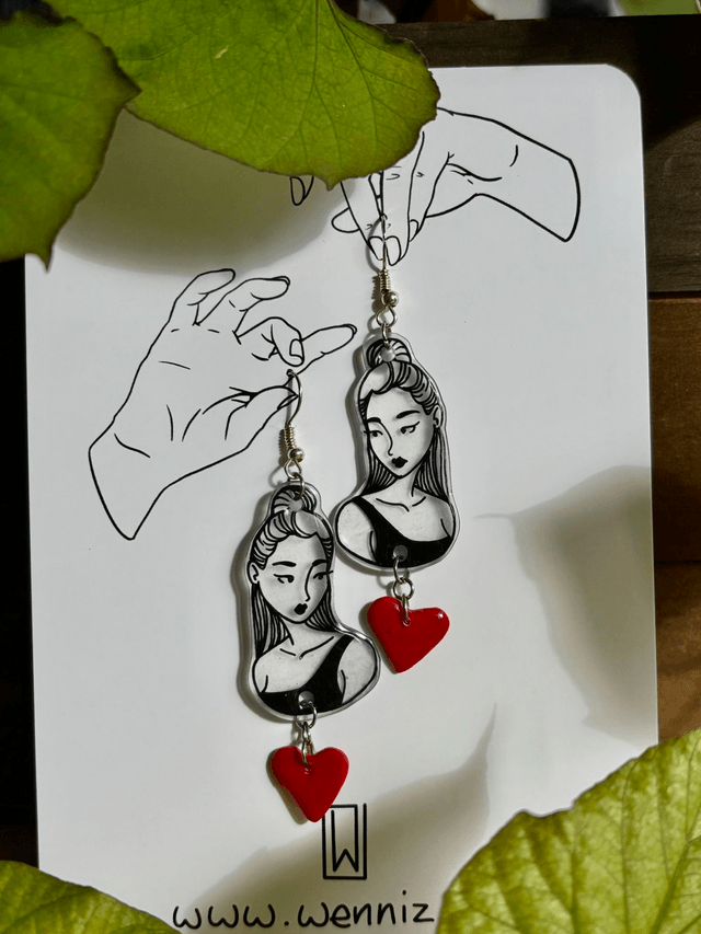 "Dames de Coeurs" Boucles d'oreilles