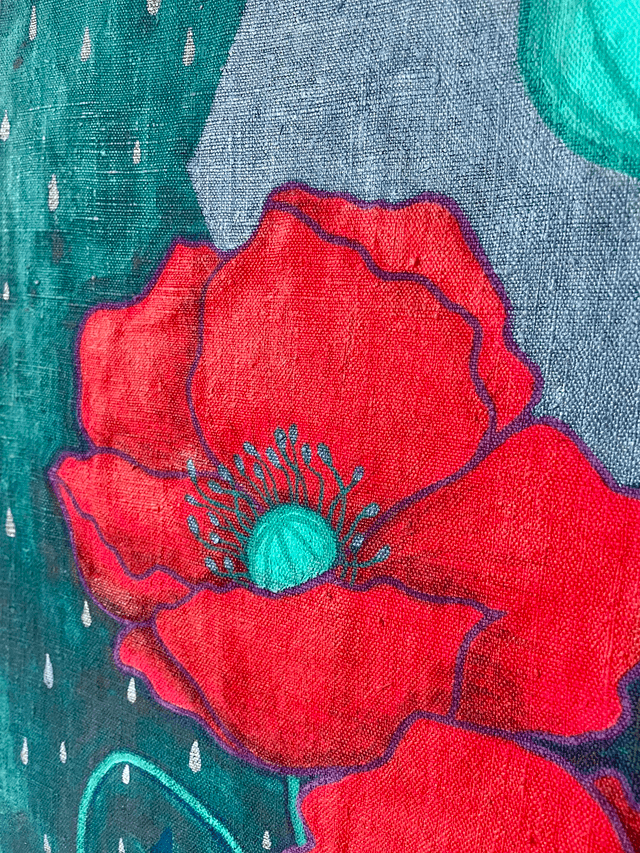 « Pavots de grand chemin » bleu