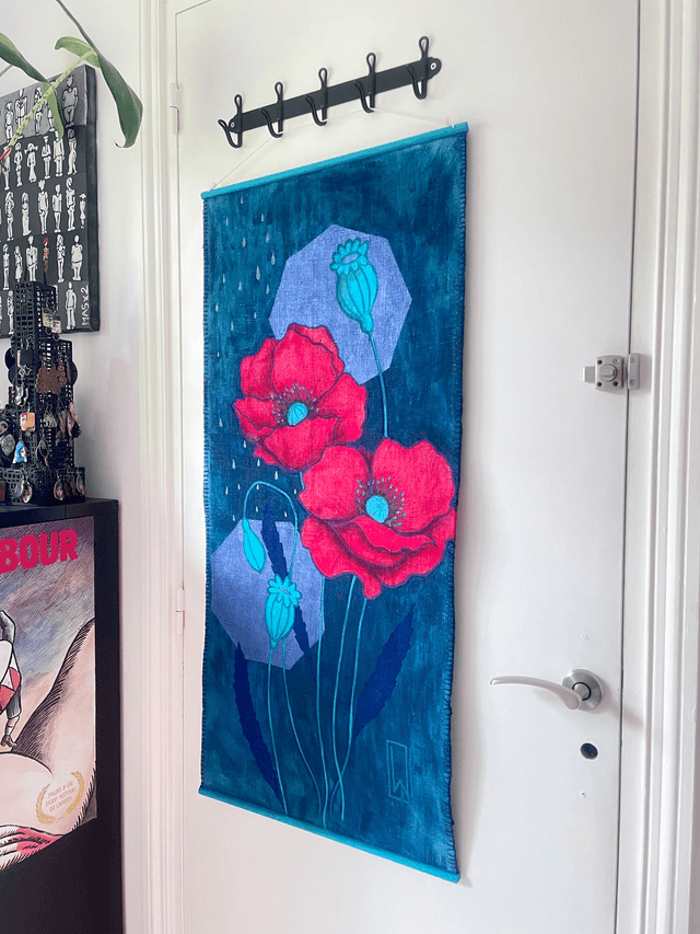 « Pavots de grand chemin » bleu