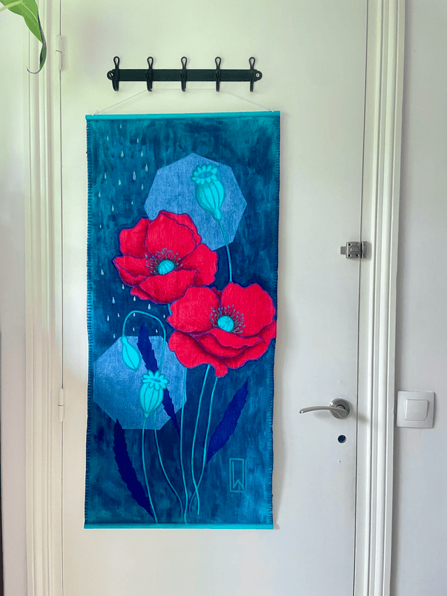 « Pavots de grand chemin » bleu